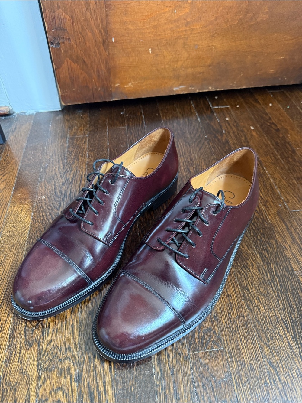 Cole Haan Men's Burgundy Cap-Toe Oxford Dress Shoes - 10.5 D